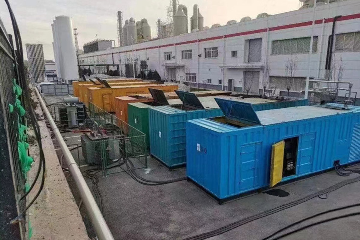 突泉发电机租赁施工现场